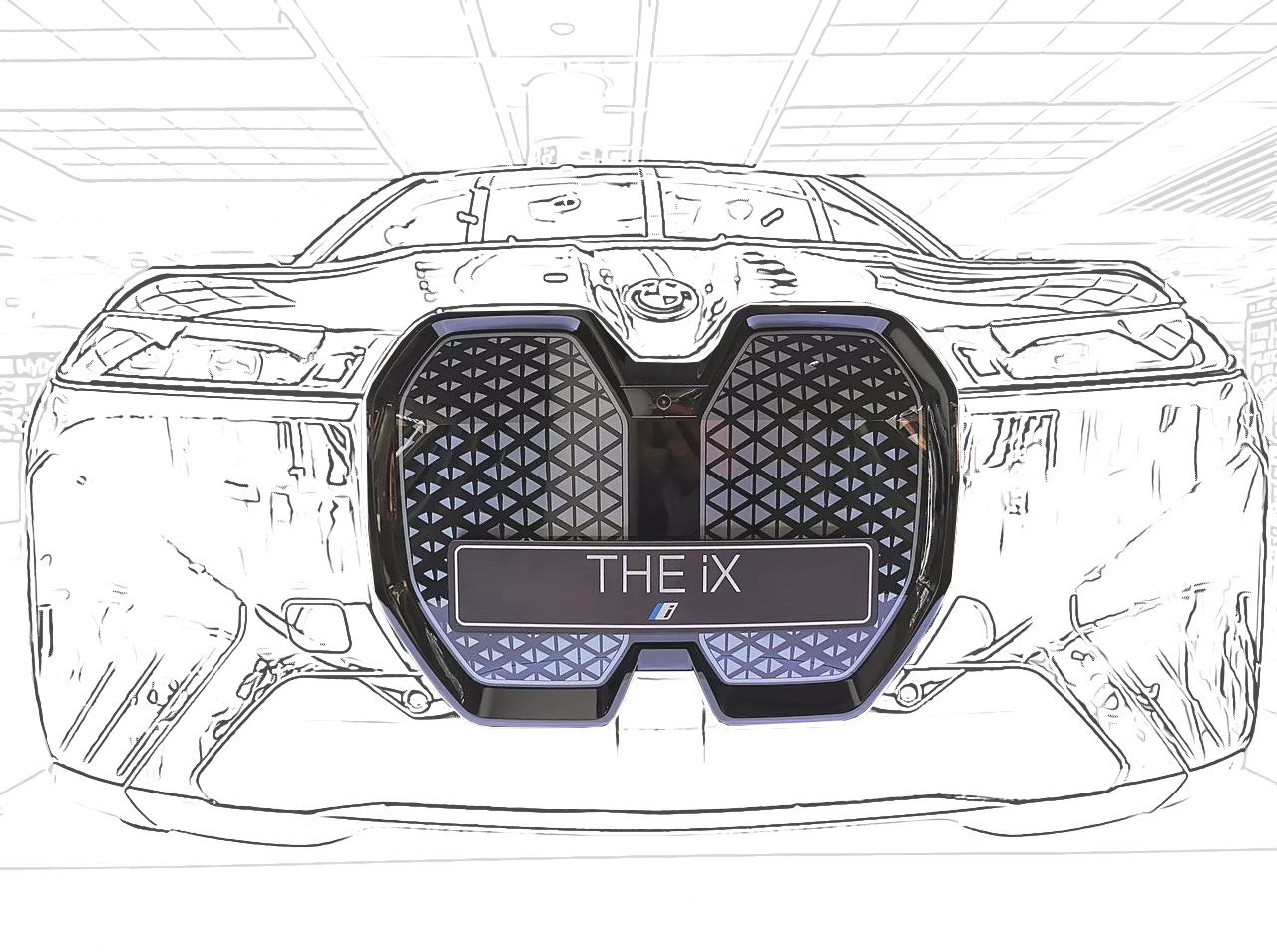 Frontansicht BMW iX Niere
